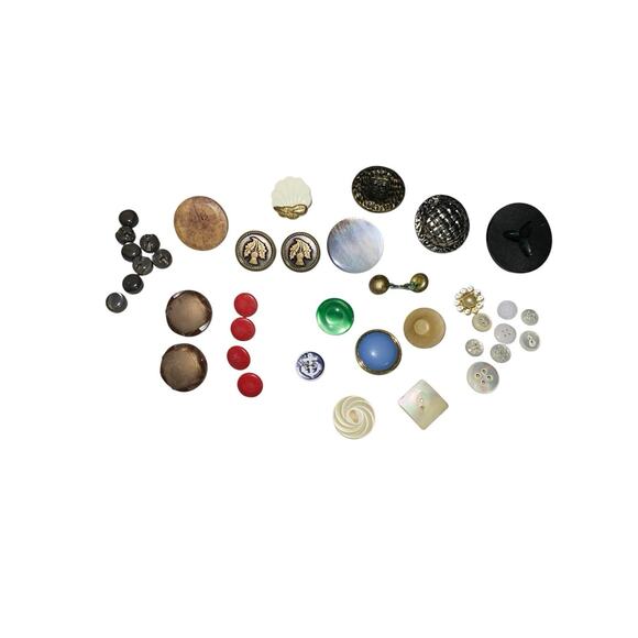Lot of Vintage Buttons some shells Basket Weave 1800’s Zouave Ball - Picture 1 of 10